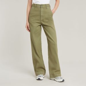 Deck 2.0 High Loose Chino - Groen - Dames (8721135106086)