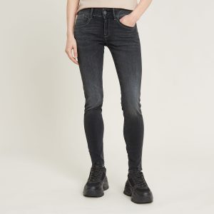 Lynn Mid Skinny Jeans - Zwart - Dames (8720706404293)