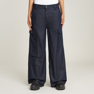 Mega Cargo Broek Denim - Donkerblauw - Dames (8720706779025)