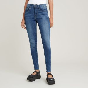 3301 Mid Skinny Jeans - Midden blauw - Dames (8719769188813)