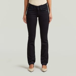 Midge Slim Straight Jeans - Zwart - Dames (8721376254478)