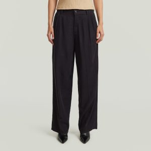 Pleated Chino - Zwart - Dames (8721376231639)