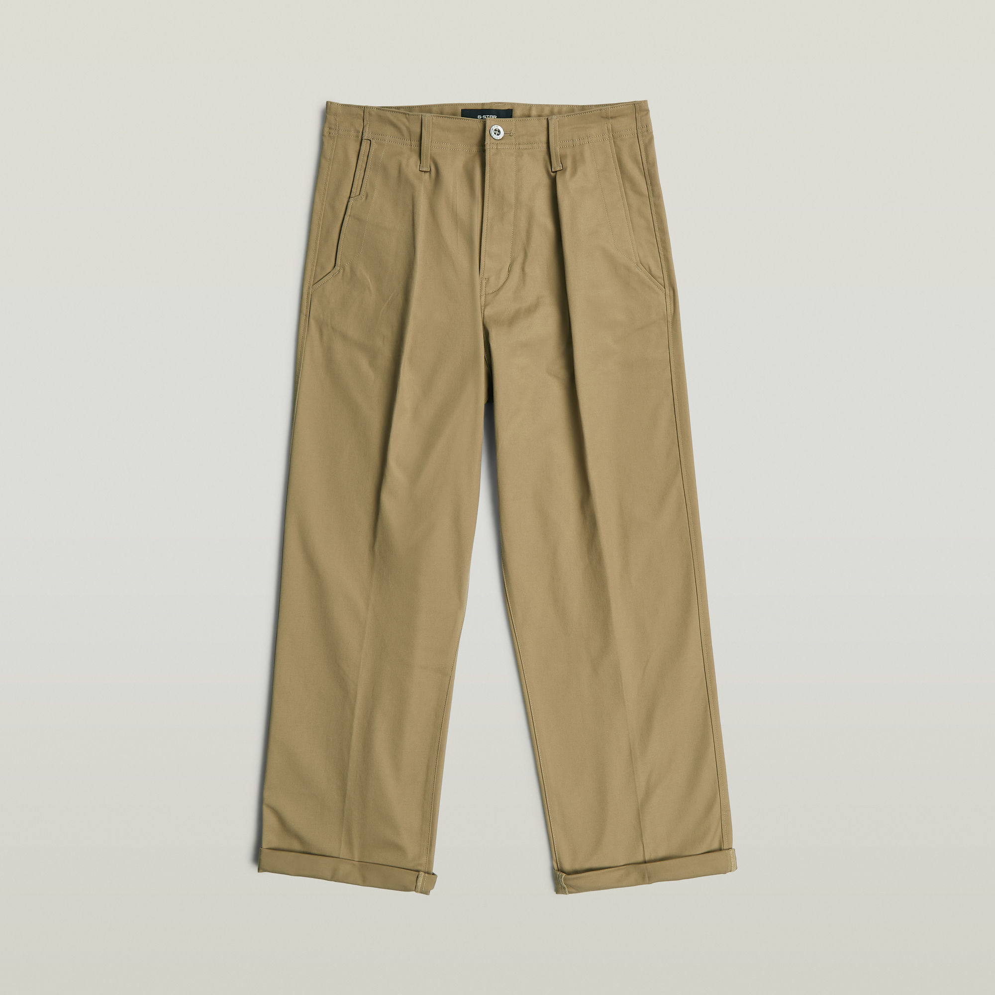 Pleated Chino Relaxed - Beige - Heren (8721376914495)