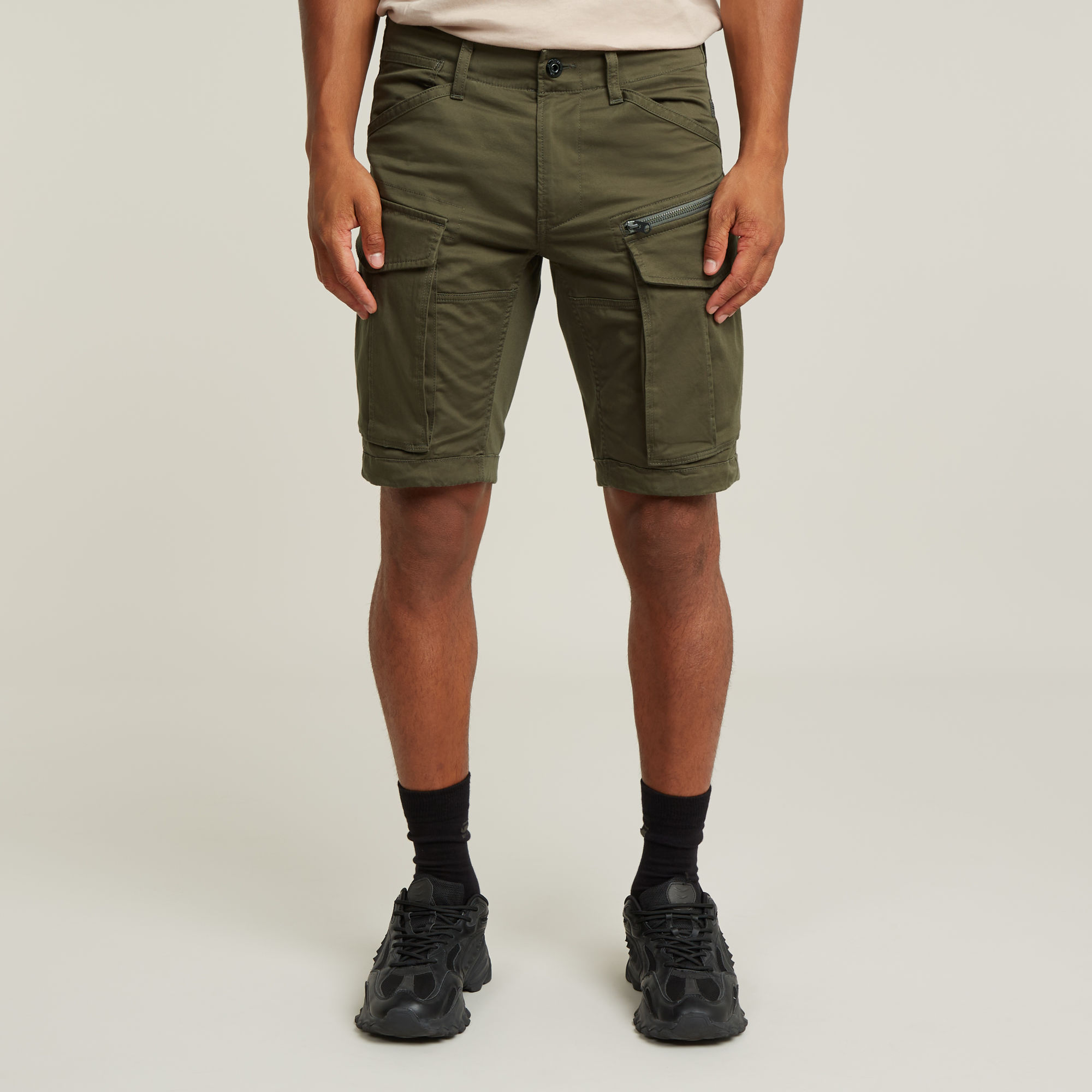 Rovic Zip Regular Short - Grijs - Heren (8721135060210)