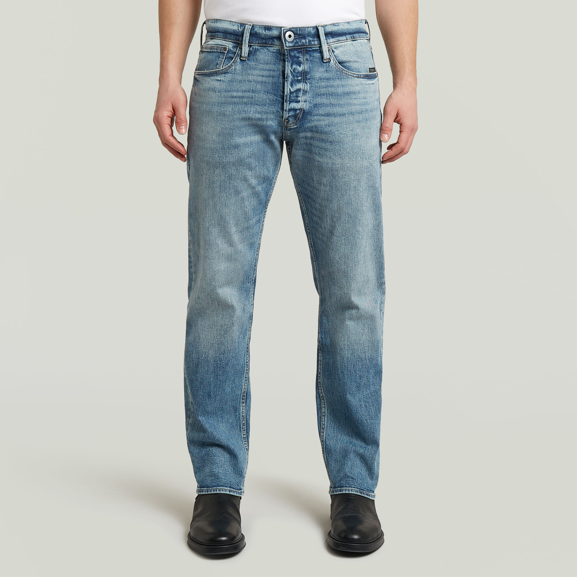 Streem Slim Tapered Jeans - Midden blauw - Heren (8721376261469)