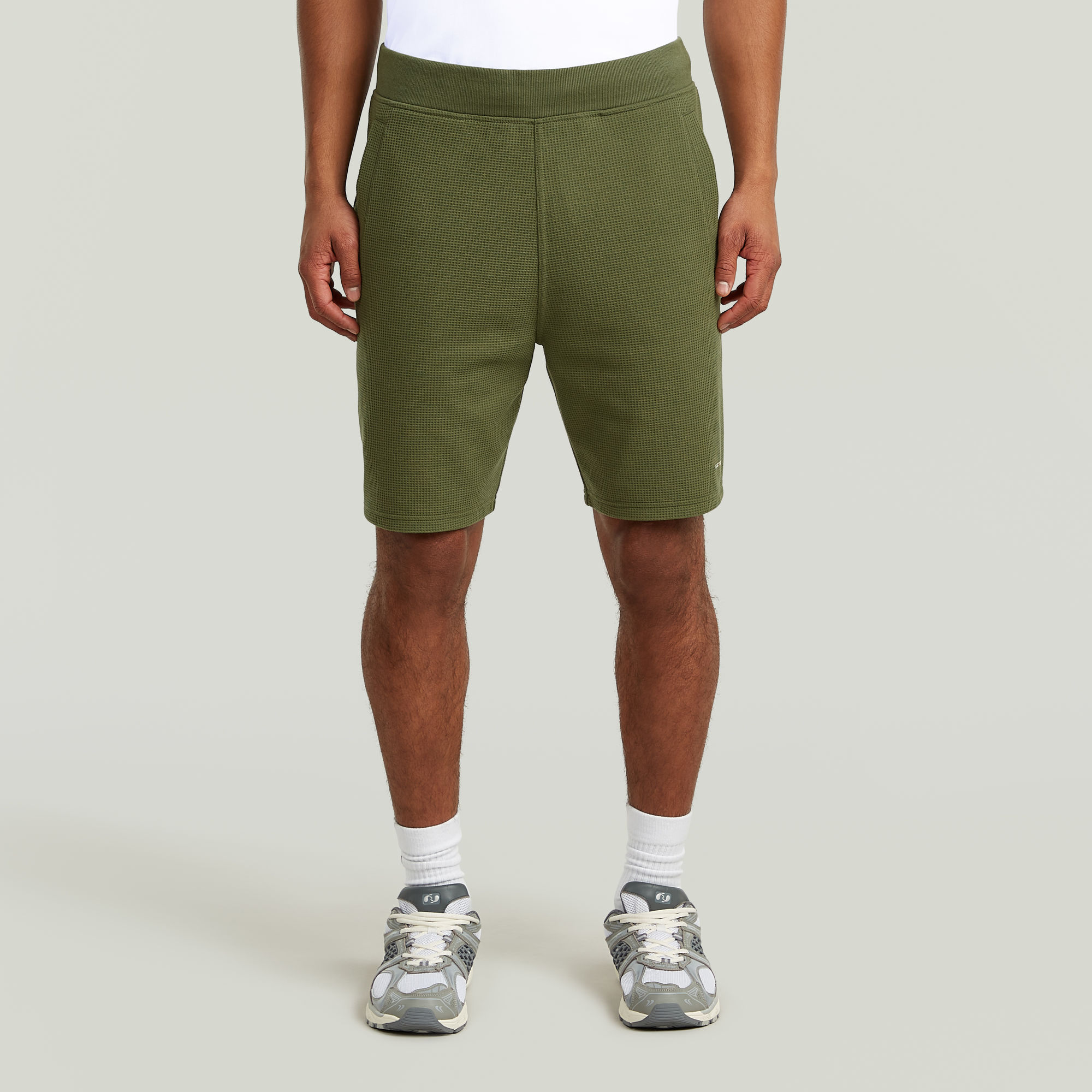 Structured Jersey Short - Groen - Heren (8721376231103)